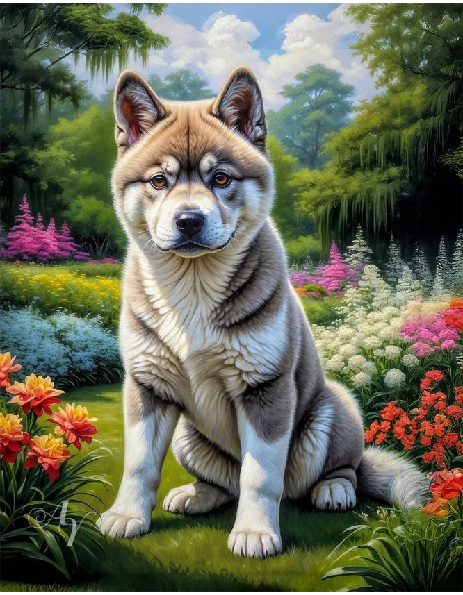 Akita Dog Portrait Paintings Akita Dog Portrait Paintings