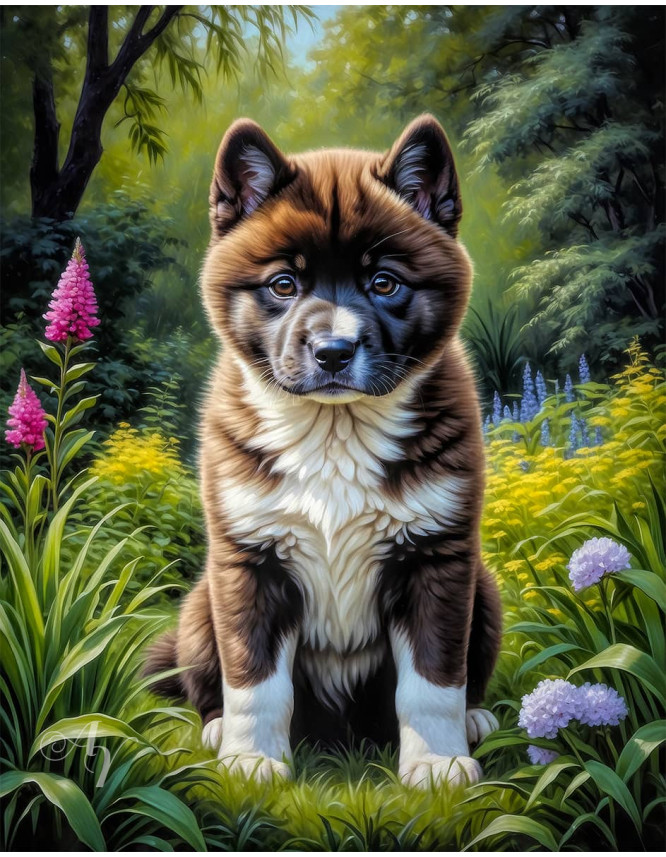 Akita Dog Portrait Paintings Akita Dog Portrait Paintings