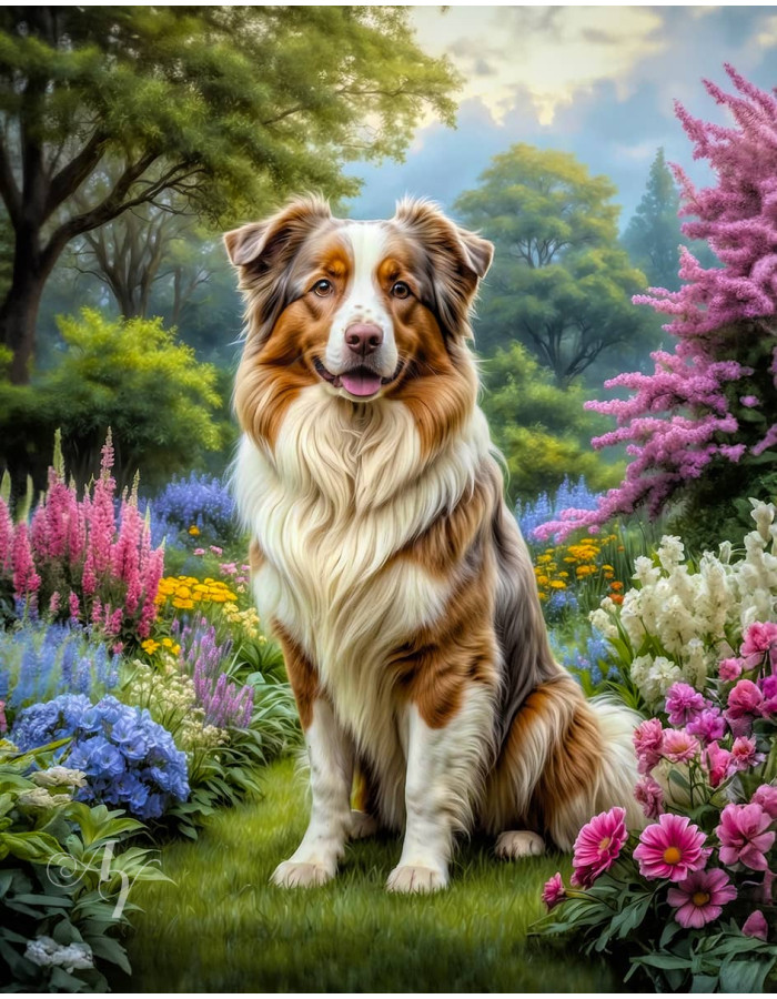 Australian Shepherd Dog Portrait Paintings Australian Shepherd Dog Portrait Paintings