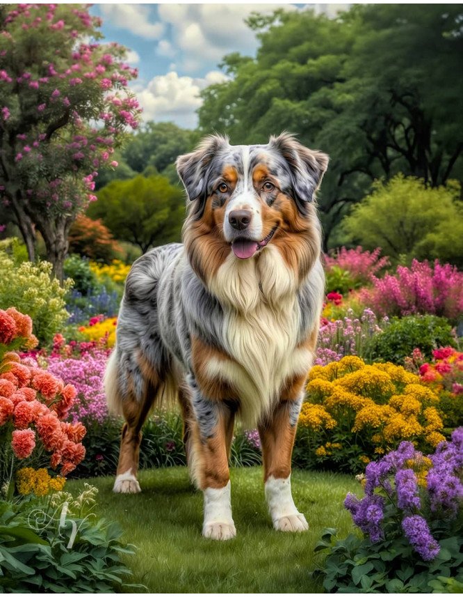 Australian Shepherd Dog Portrait Paintings Australian Shepherd Dog Portrait Paintings
