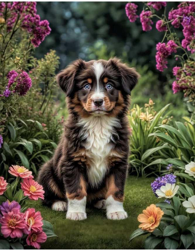 Australian Shepherd Dog Portrait Paintings Australian Shepherd Dog Portrait Paintings