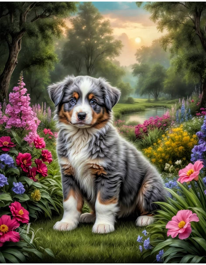 Australian Shepherd Dog Portrait Paintings Australian Shepherd Dog Portrait Paintings