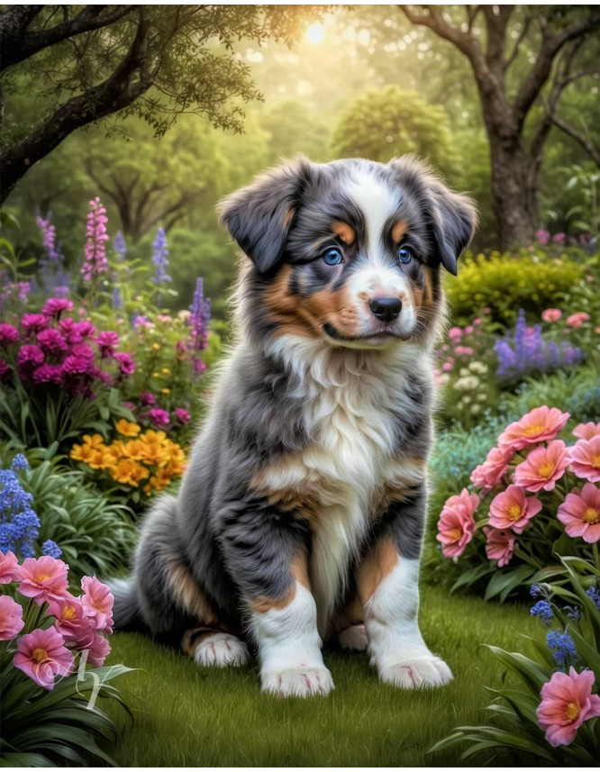 Australian Shepherd Dog Portrait Paintings Australian Shepherd Dog Portrait Paintings