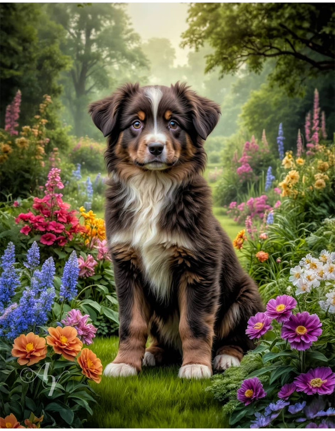 Australian Shepherd Dog Portrait Paintings Australian Shepherd Dog Portrait Paintings