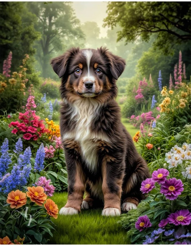 Australian Shepherd Dog Portrait Paintings Australian Shepherd Dog Portrait Paintings