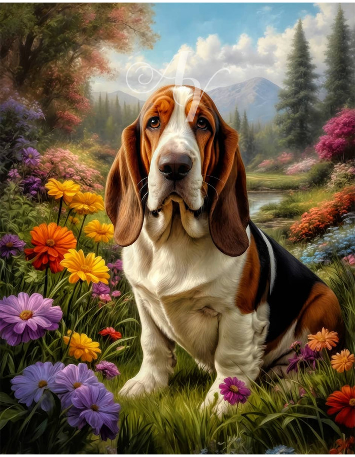 Basset Hound Portrait Paintings Basset Hound Portrait Paintings
