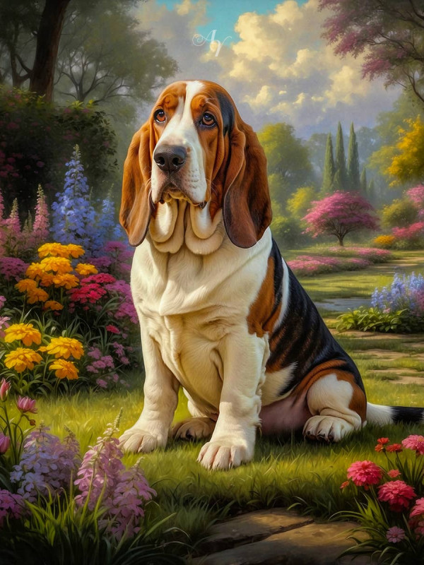 Basset Hound Portrait Paintings
