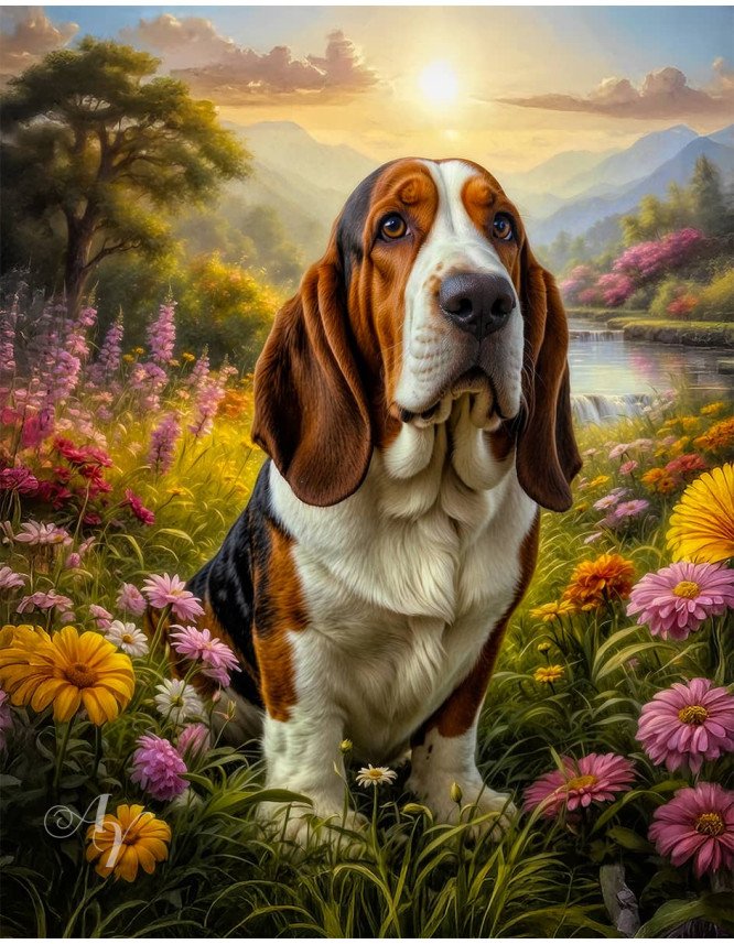 Basset Hound Portrait Paintings Basset Hound Portrait Paintings