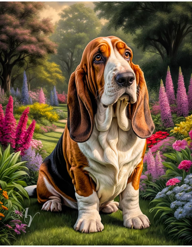 Basset Hound Portrait Paintings