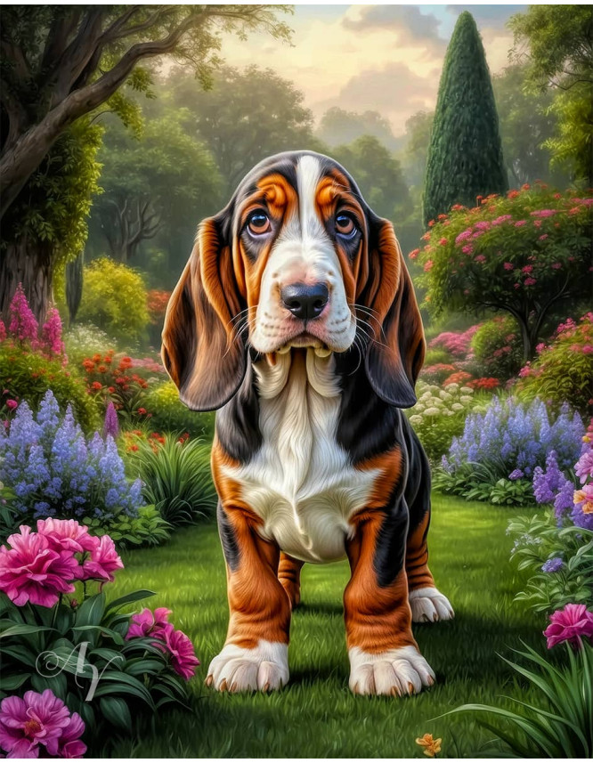 Basset Hound Portrait Paintings