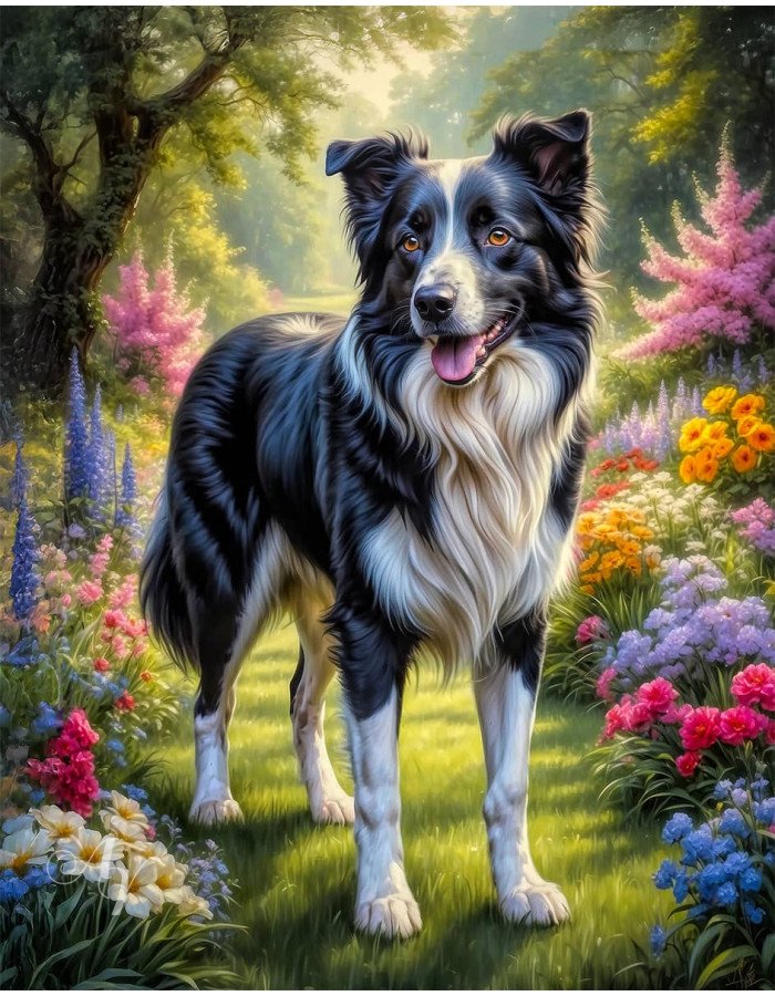Border Collie Dog Portrait Paintings Border Collie Dog Portrait Paintings