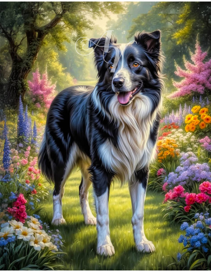 Border Collie Dog Portrait Paintings Border Collie Dog Portrait Paintings