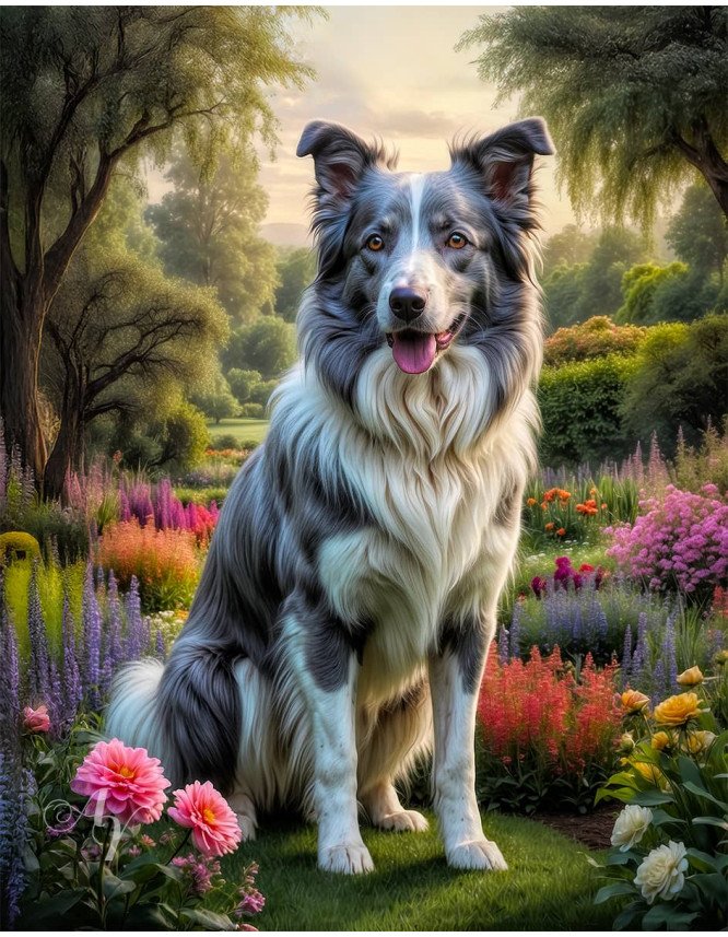 Border Collie Dog Portrait Paintings Border Collie Dog Portrait Paintings
