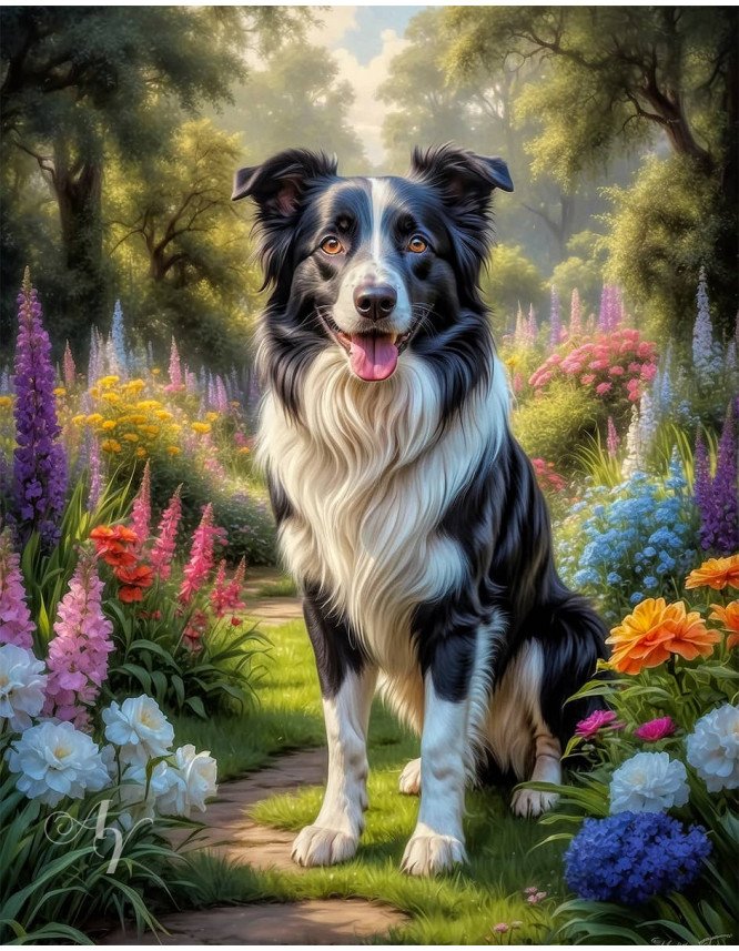 Border Collie Dog Portrait Paintings Border Collie Dog Portrait Paintings