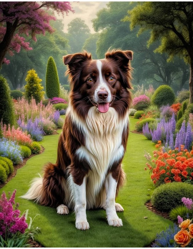 Border Collie Dog Portrait Paintings Border Collie Dog Portrait Paintings