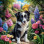 Border Collie Puppy Portrait Paintings