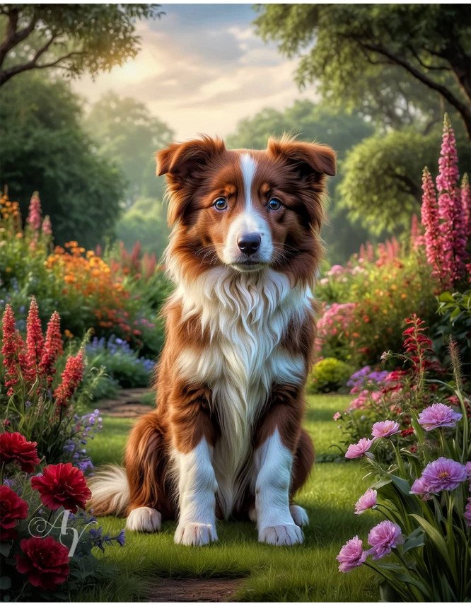 Border Collie Puppy Portrait Paintings Border Collie Puppy Portrait Paintings