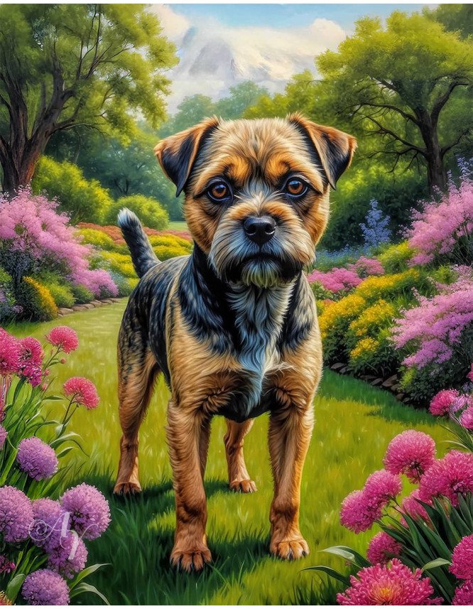 Border Terrier Dog Portrait Paintings Border Terrier Dog Portrait Paintings