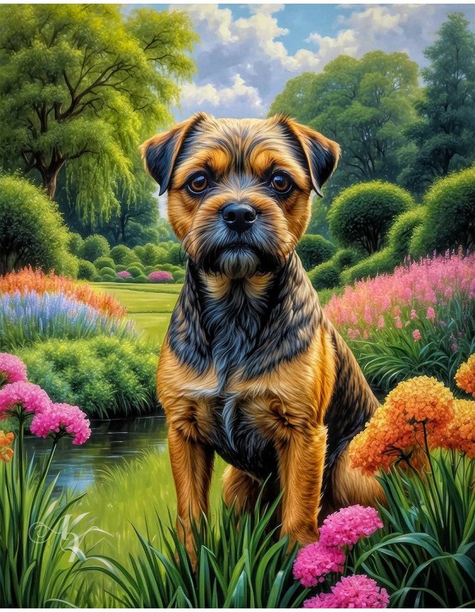 Border Terrier Dog Portrait Paintings Border Terrier Dog Portrait Paintings
