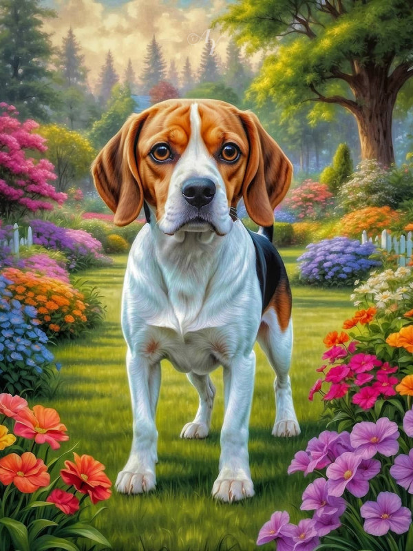 Beagle Dog Portrait Paintings