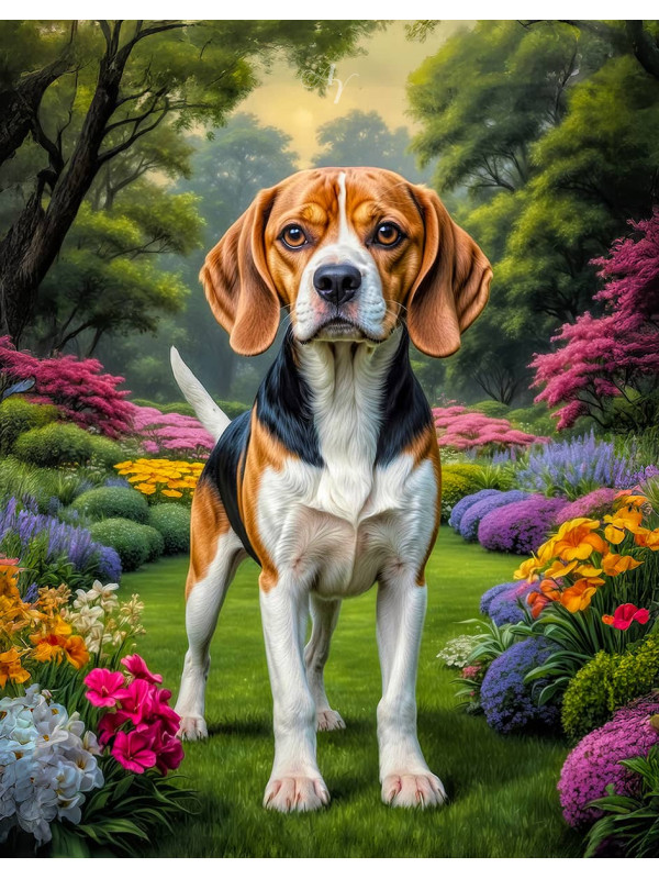 Beagle Dog Portrait Paintings