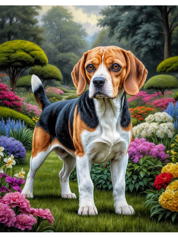 Beagle Dog Portrait Paintings