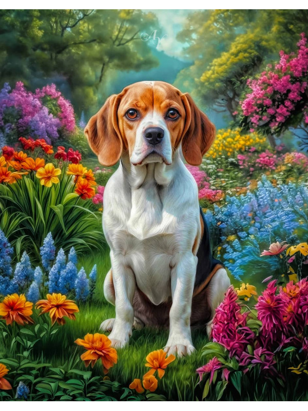 Beagle Dog Portrait Paintings
