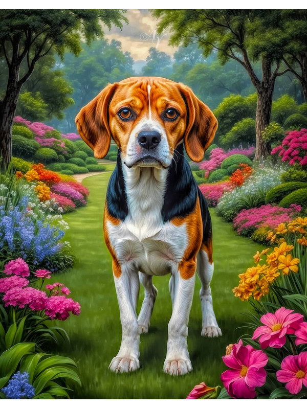 Beagle Dog Portrait Paintings