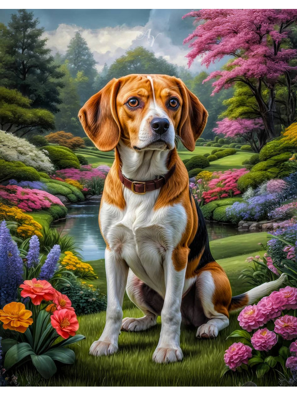Beagle Dog Portrait Paintings