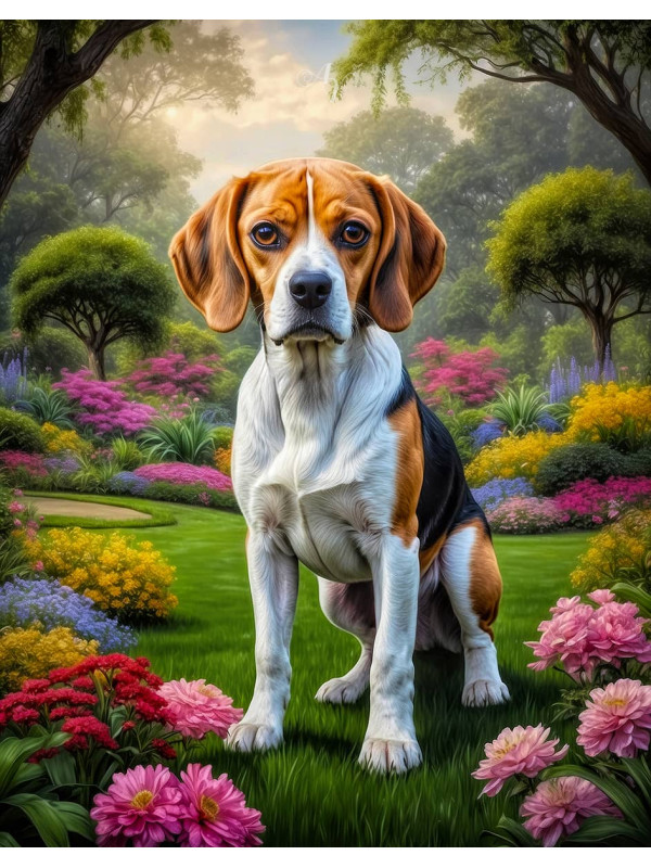 Beagle Dog Portrait Paintings