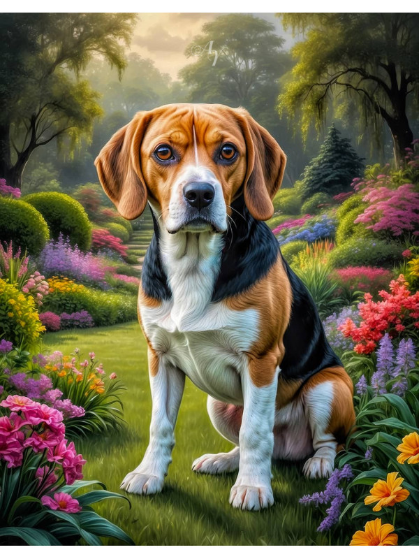 Beagle Dog Portrait Paintings