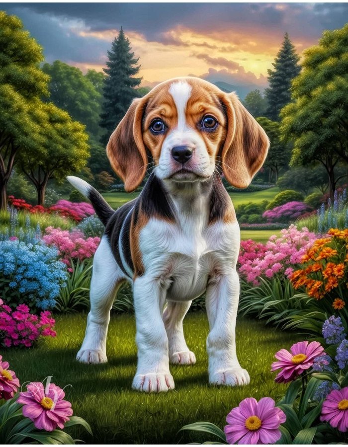 Beagle Puppy Portrait Paintings Beagle Puppy Portrait Paintings