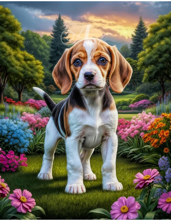 Beagle Puppy Portrait Paintings Beagle Puppy Portrait Paintings