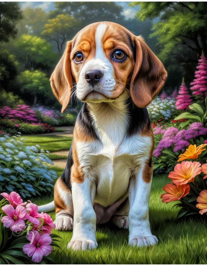 Beagle Puppy Portrait Paintings Beagle Puppy Portrait Paintings