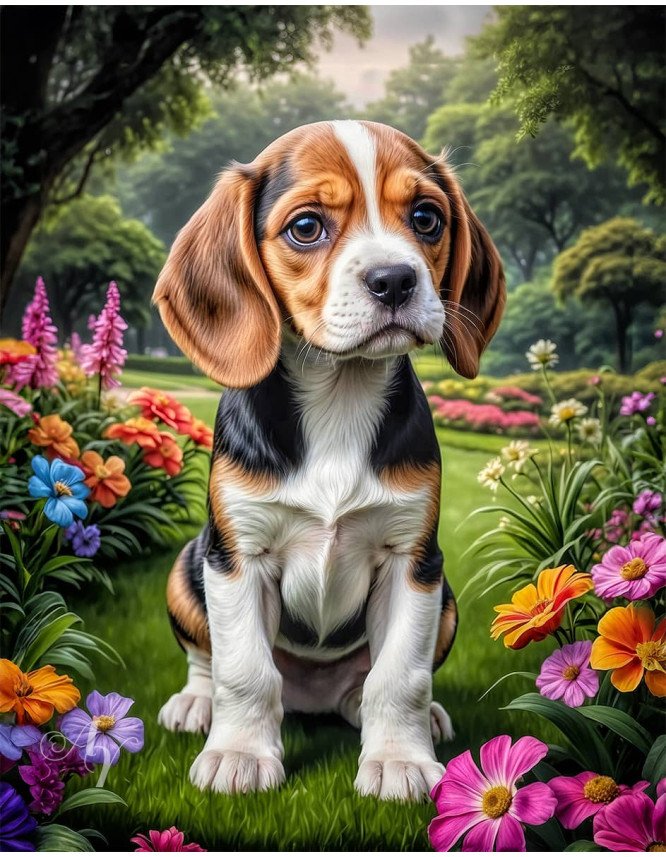 Beagle Puppy Portrait Paintings Beagle Puppy Portrait Paintings