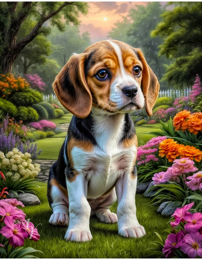 Beagle Puppy Portrait Paintings Beagle Puppy Portrait Paintings