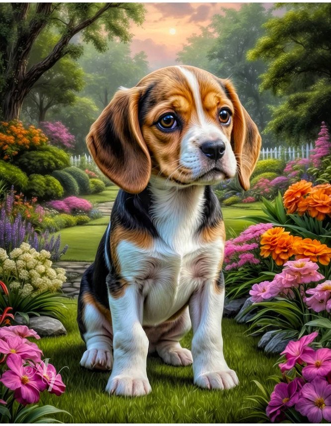 Beagle Puppy Portrait Paintings Beagle Puppy Portrait Paintings