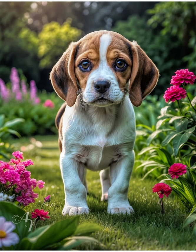 Beagle Puppy Portrait Paintings Beagle Puppy Portrait Paintings