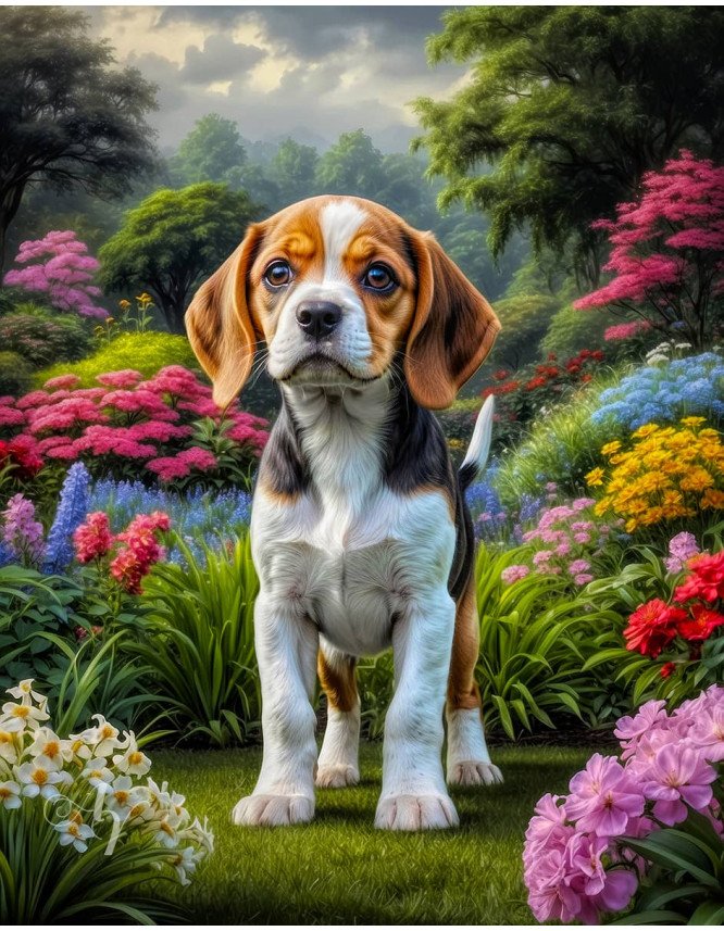 Beagle Puppy Portrait Paintings Beagle Puppy Portrait Paintings