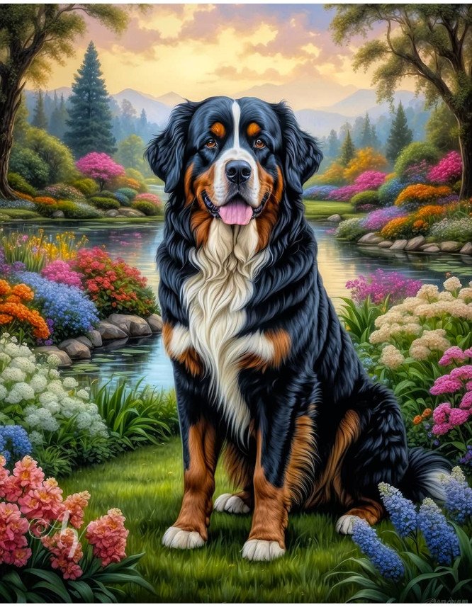 Bernese Mountain Dog Portrait Paintings Bernese Mountain Dog Portrait Paintings
