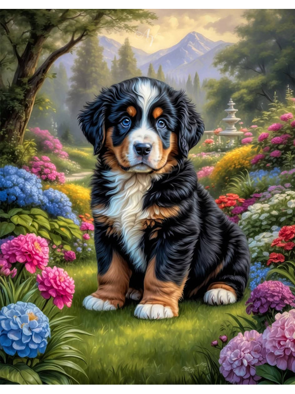 Bernese Mountain Dog Portrait Paintings