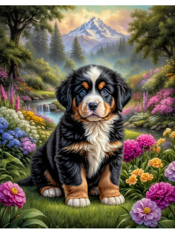 Bernese Mountain Dog Portrait Paintings