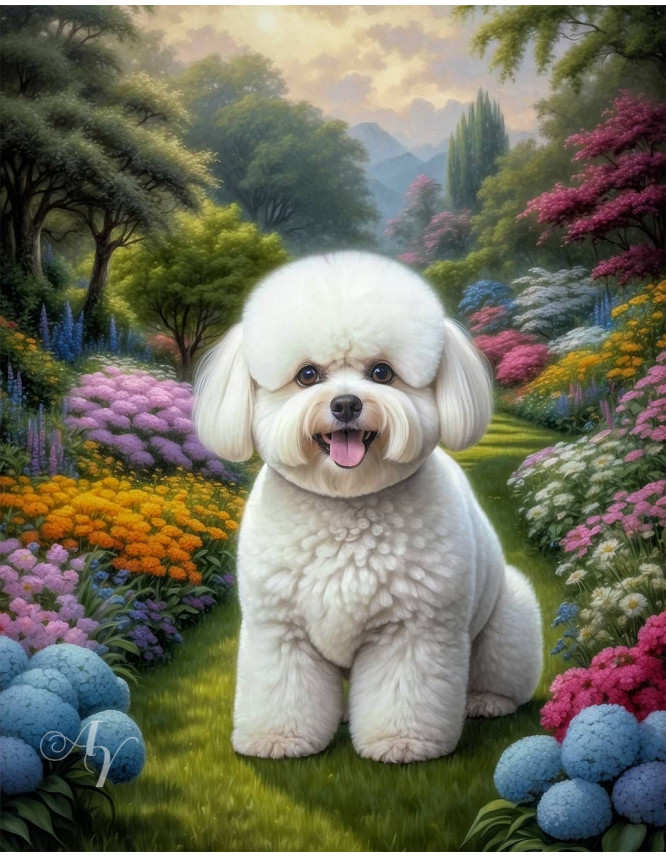 Bichon Frise Dog Portrait Paintings Bichon Frise Dog Portrait Paintings