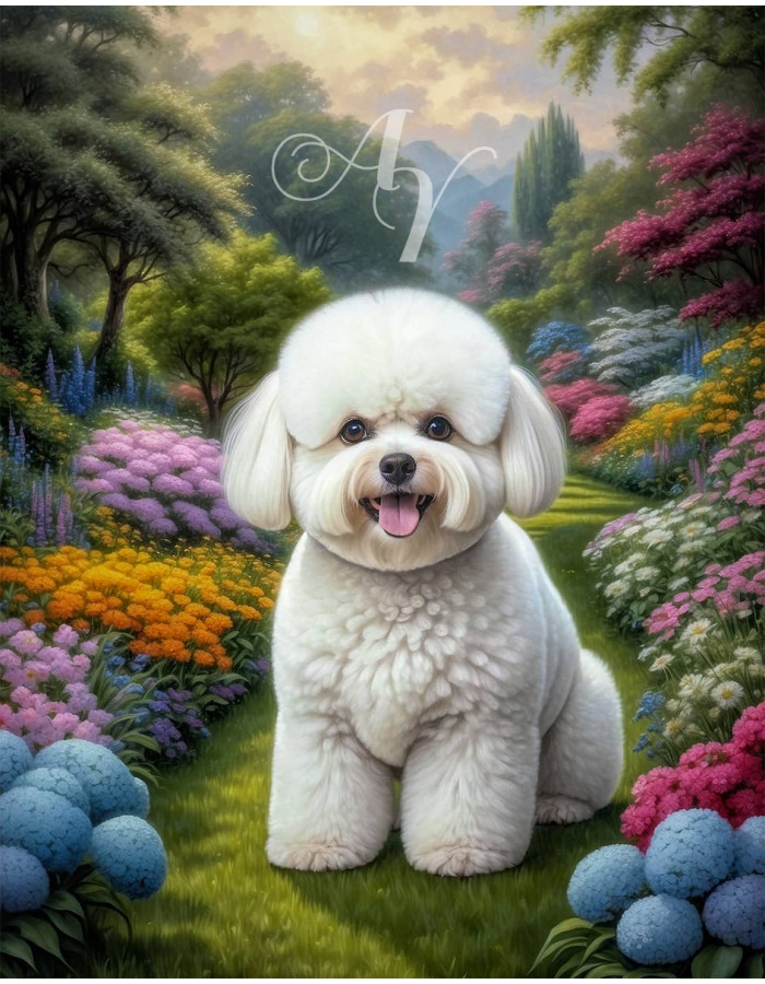 Bichon Frise Dog Portrait Paintings Bichon Frise Dog Portrait Paintings