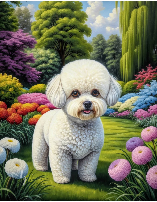 Bichon Frise Dog Portrait Paintings Bichon Frise Dog Portrait Paintings