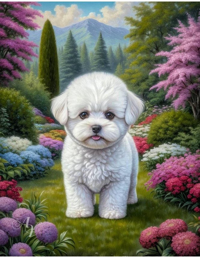 Bichon Frise Dog Portrait Paintings Bichon Frise Dog Portrait Paintings