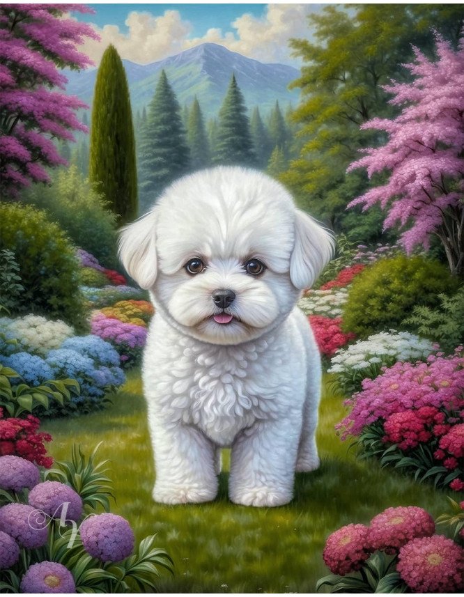 Bichon Frise Dog Portrait Paintings Bichon Frise Dog Portrait Paintings