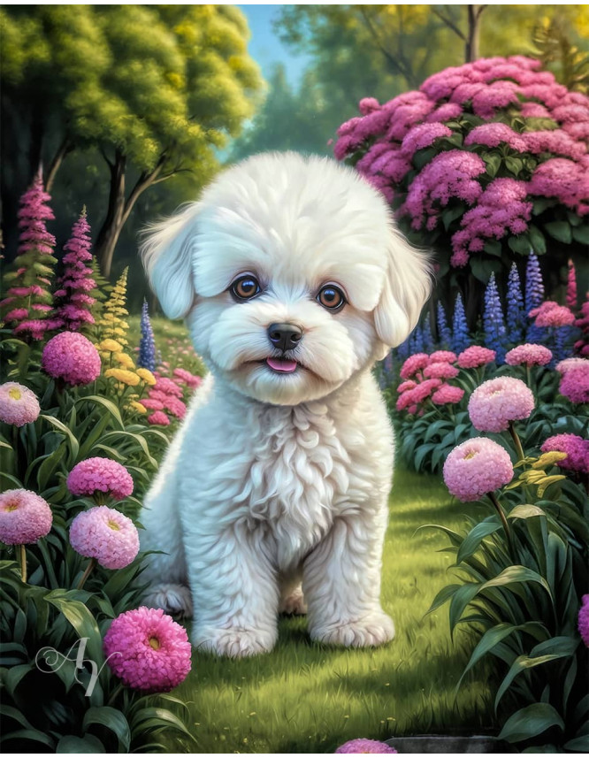 Bichon Frise Dog Portrait Paintings Bichon Frise Dog Portrait Paintings