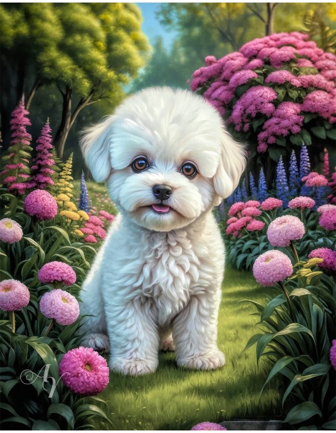 Bichon Frise Dog Portrait Paintings Bichon Frise Dog Portrait Paintings