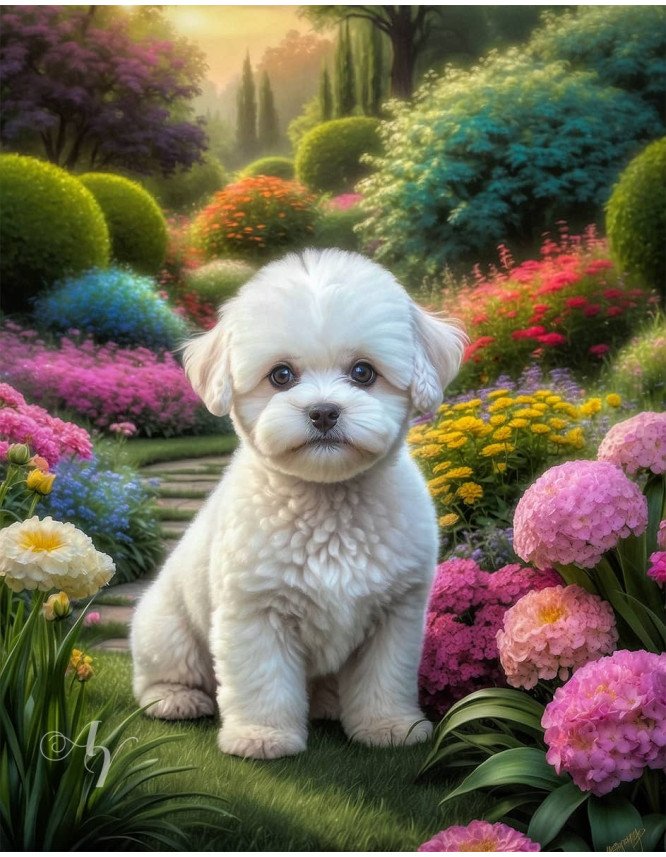 Bichon Frise Dog Portrait Paintings Bichon Frise Dog Portrait Paintings